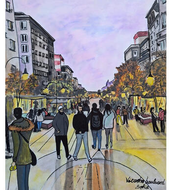 Euro Tour Watercolors — Piazza Dei Signori